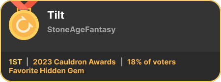 1st place in the Favorite Hidden Gem category in the 2023 Cauldron Awards