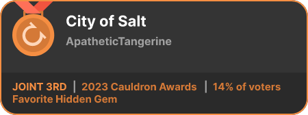 3rd place in the Favorite Hidden Gem category in the 2023 Cauldron Awards