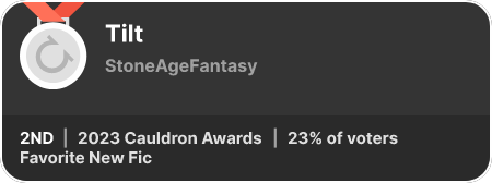 2nd place in the Favorite New Fic category in the 2023 Cauldron Awards