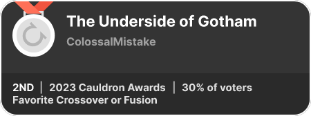 2nd place in the Favorite Crossover or Fusion category in the 2023 Cauldron Awards