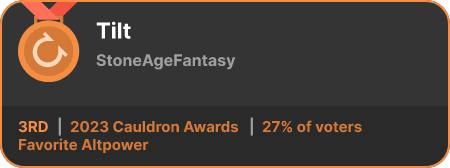 3rd place in the Favorite Altpower category in the 2023 Cauldron Awards