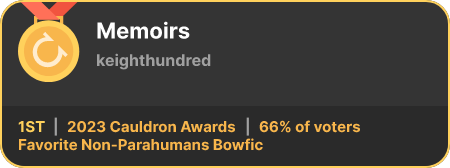 1st place in the Favorite Non-Parahumans Bowfic category in the 2023 Cauldron Awards
