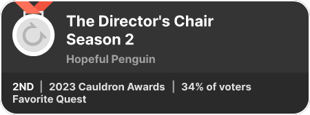 2nd place in the Favorite Quest category in the 2023 Cauldron Awards