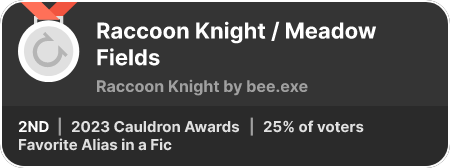 2nd place in the Favorite Alias in a Fic category in the 2023 Cauldron Awards