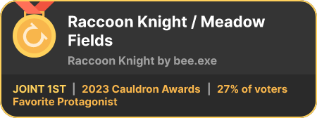 1st place in the Favorite Protagonist category in the 2023 Cauldron Awards