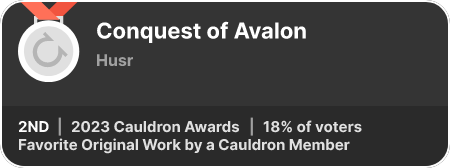 2nd place in the Favorite Original Work by a Cauldron Member category in the 2023 Cauldron Awards