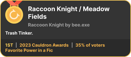 1st place in the Favorite Power in a Fic category in the 2023 Cauldron Awards