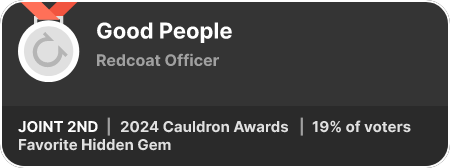 2nd place in the Favorite Hidden Gem category in the 2024 Cauldron Awards