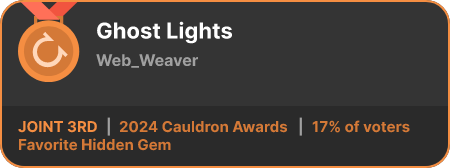 3rd place in the Favorite Hidden Gem category in the 2024 Cauldron Awards