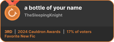 3rd place in the Favorite New Fic category in the 2024 Cauldron Awards