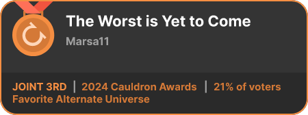 3rd place in the Favorite Alternate Universe category in the 2024 Cauldron Awards