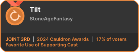 3rd place in the Favorite Use of Supporting Cast category in the 2024 Cauldron Awards