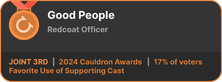 3rd place in the Favorite Use of Supporting Cast category in the 2024 Cauldron Awards