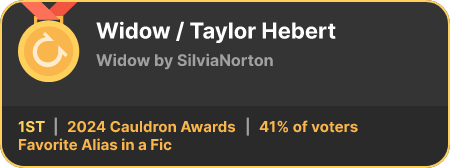 1st place in the Favorite Alias in a Fic category in the 2024 Cauldron Awards