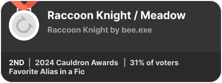 2nd place in the Favorite Alias in a Fic category in the 2024 Cauldron Awards