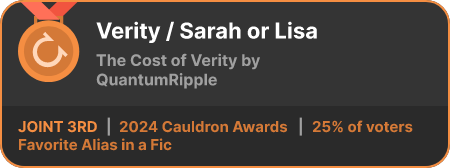 3rd place in the Favorite Alias in a Fic category in the 2024 Cauldron Awards