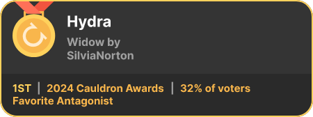 1st place in the Favorite Antagonist category in the 2024 Cauldron Awards