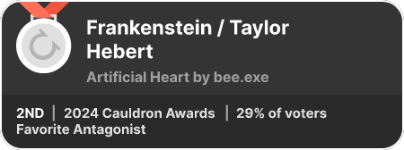 2nd place in the Favorite Antagonist category in the 2024 Cauldron Awards