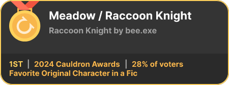 1st place in the Favorite Original Character in a Fic category in the 2024 Cauldron Awards