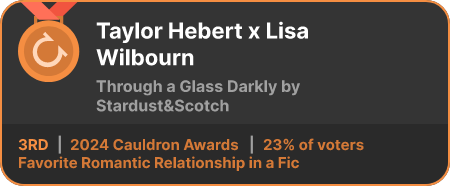 3rd place in the Favorite Romantic Relationship in a Fic category in the 2024 Cauldron Awards